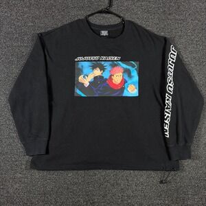 Jujutsu Kaisen Sweater Men's 2X Black Box Lunch Crewneck Pullover Anime (E241)